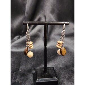 Silpada W1812 African Opal & Bronzite Sterling Silver Drop Earrings